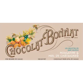 Čokoláda Čokoláda Bonnat & Jean Sulpice nugát a kaštanový med 65%, 100g