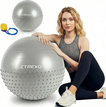 Gymnastický míč TREXO TXO-B4Z022-GY Masážní Gymnastický míč 75 cm šedý