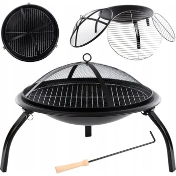 Zahradní ohniště Five-Star Grill&Chill s roštem a poklopem