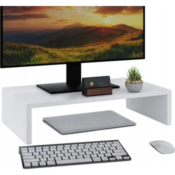 Držák monitoru PODSTAVEC POD MONITOR PODSTAVEC NA STŮL STOJAN NA NOTEBOOK TISKÁRNU BÍLÝ