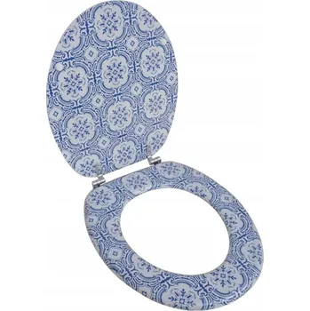 WC sedátko WC sedátko MDF s chrom-zinkovými panty, porcelán, 43,7 x 37,8 cm