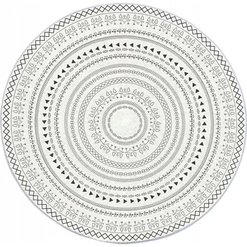 Koberec Kulatý Koberec STRADO NOVO 120 protiskluzový měkký hedvábný moderní