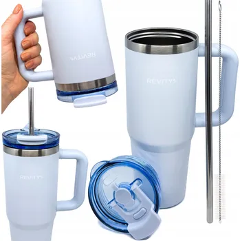 Termoska Termohrnek s Brčkem a s Uchem Termoska Nerezová Ocel Odolný Velký