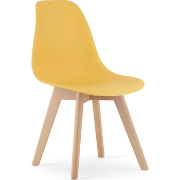 Jídelní židle Hořčicová židle KITO s bukovými nohami