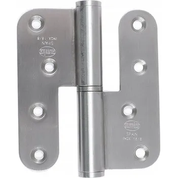 pant Dveřní závěs z nerezové oceli 100x88x3 mm INOX Levý