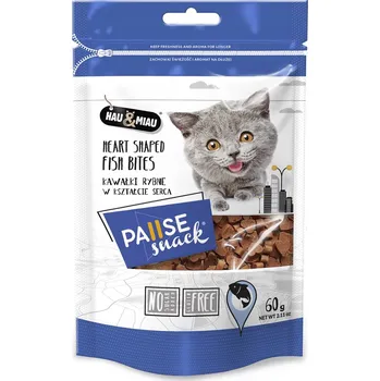 Pamlsek pro kočku Hau&Miau rybí kousky srdce pro kočky 60 g