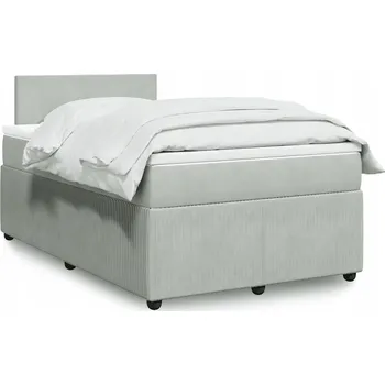 Postel Čalouněná jednolůžková postel VidaXL 120x190 cm, odstíny šedé