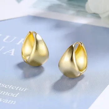 Náušnice Náušnice Zlaté Módní Robustní Kruhy Doplňky