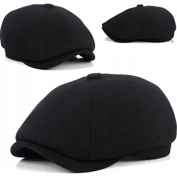 Pánský zimní kabát Černý pánský vlněný kabát Peaky Blinders 57-59 Cm XL