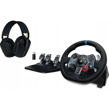 Herní volant Volant Logitech G29 s pedály + černá sluchátka G435