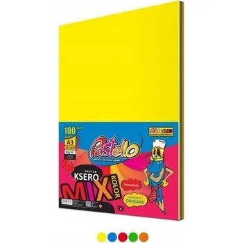 Kancelářský papír Barevný papír do kopírky PASTELLO A3 80g, mix 5 barev, balení 100 listů