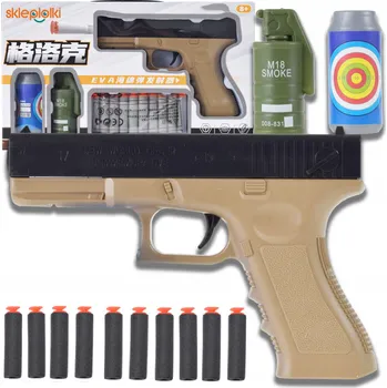 Dětská zbraň PISTOLE NA BEZPEČNÉ PĚNOVÉ ŠIPKY S PŘÍSLUŠENSTVÍM PUŠKA HRAČKA