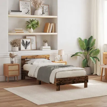 Postel vidaXL Rám postele Staré dřevo 90 x 200 cm Kompozitní dřevo [863795]