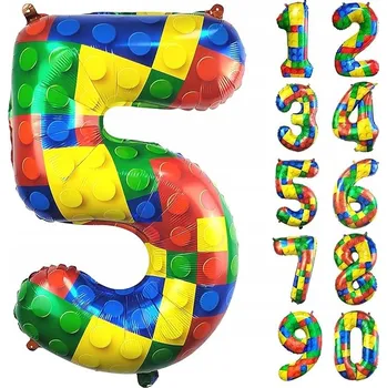 Balónek 1 KS VELKÝ BALÓNEK NAROZENINY PRO CHLAPEČKA ČÍSLICE NA VÝBĚR 0-9 KOSTKY 65 cm