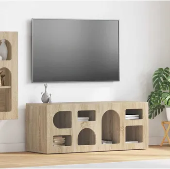 Televizní stolek vidaXL Televizní skříň Sonoma dub 100 x 35 x 40 cm kompozitní dřevo [891266]