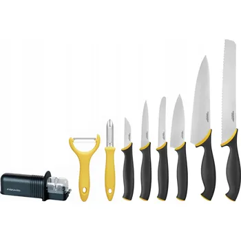 Kuchyňský nůž Startovací sada nožů FISKARS Szafran 27380 Nůž šéfkuchaře a ocílka