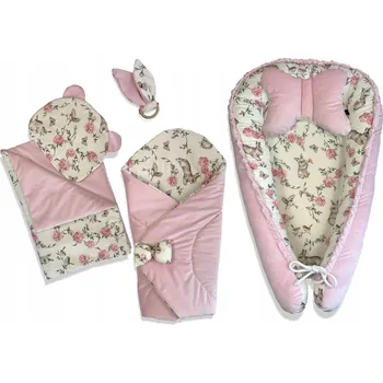 Hnízdečko pro miminko Sada pro miminko výbavička pro novorozence Kokon Hnízdo bavlna velvet 7v1