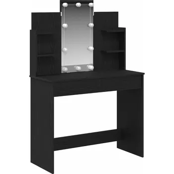 Toaletní stolek vidaXL Kosmetický stůl Černý dub 96 x 40 x 142 cm kompozitní dřevo [862109]