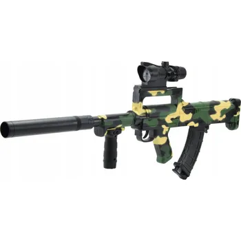 Dětská zbraň Puška Skleplolki PISTOLE PUŠKA MASKÁČOVÝ ASG LASER LUNETA kuličky dárek