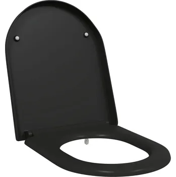 Toaletní prkno Černá 46,2 x 36 x 4,3 cm Duroplast