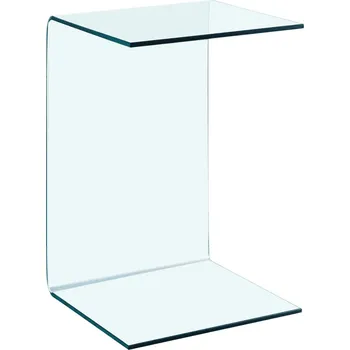 Konferenční stolek Odkládací stolek z tvrzeného skla, průhledný, 40 x 40 x 60 cm