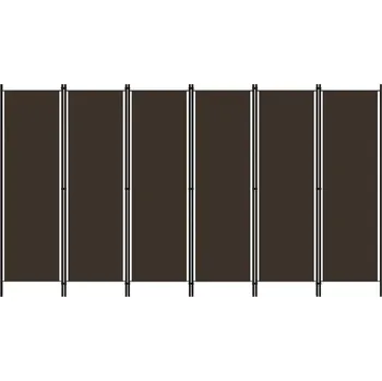 Paraván Paraván 6dílný, hnědý, 300 x 180 cm
