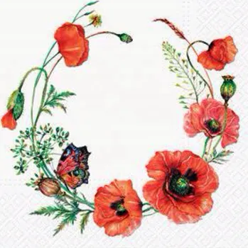 Papírový ubrousek Ubrousky Paw čtvercové papírové 33 x 33 cm 20 ks