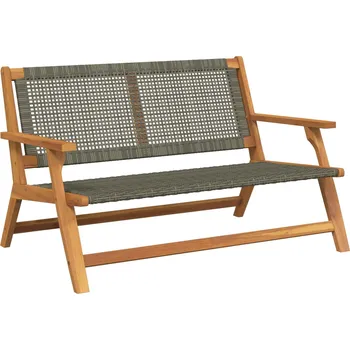 Zahradní lavice vidaXL Zahradní nábytek Šedá 122 x 78 x 73 cm Masivní akátové dřevo [367820]