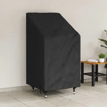 Krycí plachta vidaXL Potah na zahradní židli Černá 70 x 70 x 85 / 125 cm 210D látka [4105972]