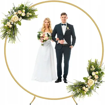 Obraz KULATÝ DVOUMETROVÝ BALÓNKOVÝ KOVOVÝ RÁM NA SVATBA A NAROZENINY NA PÁRTY