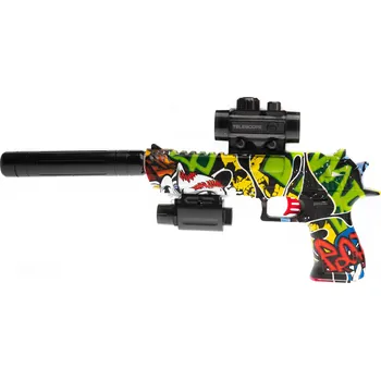 Puška na gelové kuličky, pružinová a automatická, realistická, 7–8 mm