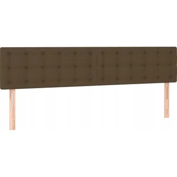 Opěrky hlavy do postele, 2 ks, tmavě hnědá, 90x5x78/88 cm, látka