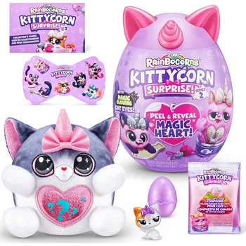 plyšák VAJÍČKO S PŘEKVAPENÍM KOČIČKA VE VAJÍČKU PLYŠÁK MEDVÍDEK + SADA PŘÍSLUŠENSTVÍ