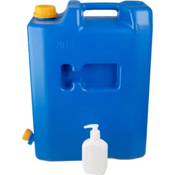 Kanystr Kanystr na vodu 20 l s ventilem a dávkovač na mýdlo, nádoba