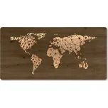 Li-Go "Mapa světa" světelný obraz s baterií 120x60cm, dub světlý