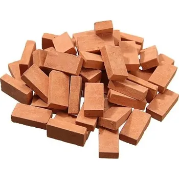 ostatní stavebnice Mini cihly 1:16 50 ks Skutečné obdélníkové stavební kostky Modelová stavebnice pro falešné zdi Dioramata domečky krajiny pískoviště kreativní tvorba