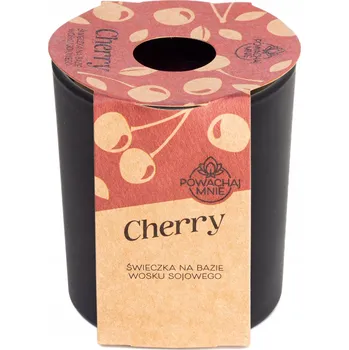 Svíčka VOŇAVÁ SOJOVÁ SVÍČKA POVONĚJ MĚ ČERNÁ 130ml CHERRY PAVONCELLA