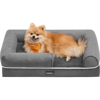 Pelíšek pro psa Ortopedický pelíšek pro psy Feandrea šedý 76 cm x 51 cm