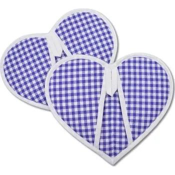 Chňapka Šatoli.cz Kuchyňské chňapky srdce Modrobílá kostička 2 ks