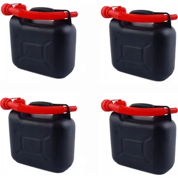 Kanystr KANISTR NA PALIVO 20L + TRYCHTÝŘ ATEST ČERNÝ 4ks
