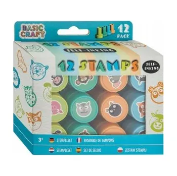 Dětské razítko Sada samobarvicích razítek 12 Ks modrá