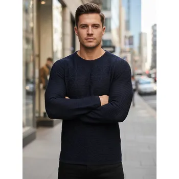 Pánské oblečení Pánský svetr Dstreet WX2300z Barva: Modrá, Velikost: M