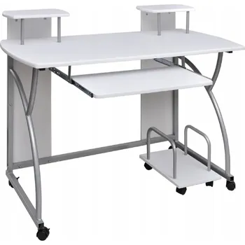 Psací stůl Obdélníkový psací stůl VidaXL 110 x 52 x 88,5 cm bílý