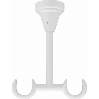 Příslušenství pro garnýž DRŽÁK ZÁCLONOVÉ TYČE DVOJITÝ STROPNÍ 19 mm KOVOVÝ BÍLÝ