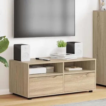 Televizní stolek vidaXL Televizní skříň Sonoma dub 100 x 48 x 43 cm kompozitní dřevo [888929]