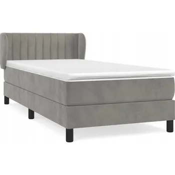 Ložnice Čalouněná jednolůžková postel VidaXL 80x200 cm, bílá / šedé odstíny