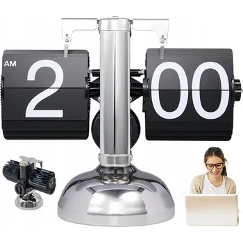 Hodiny PŘEKLÁPĚCÍ HODINY STOJÍCÍ MECHANICKÉ STOLNÍ RETRO STYLOVÉ