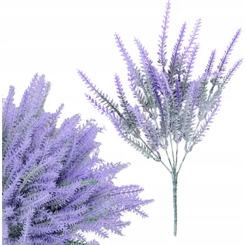 umělá květina UMĚLÁ LEVANDULE VĚTVIČKA FIALOVÁ UMĚLÉ KVĚTY DEKORACE KYTICE VÁZA 35 cm