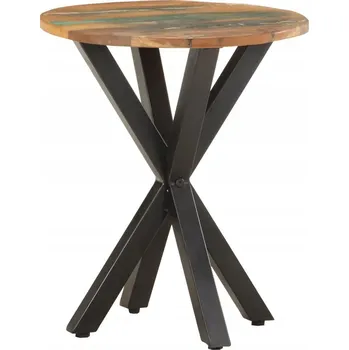 Konferenční stolek Konferenční stolek z recyklovaného dřeva, železné nohy, 48x48x56 cm