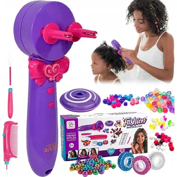 Vrták ZAPLATARKA DO WARKOCZY ZESTAW SADA NA ZAPLÉTÁNÍ VLASŮ, OZDOBY, KARTÁČ A DOPLŇKY